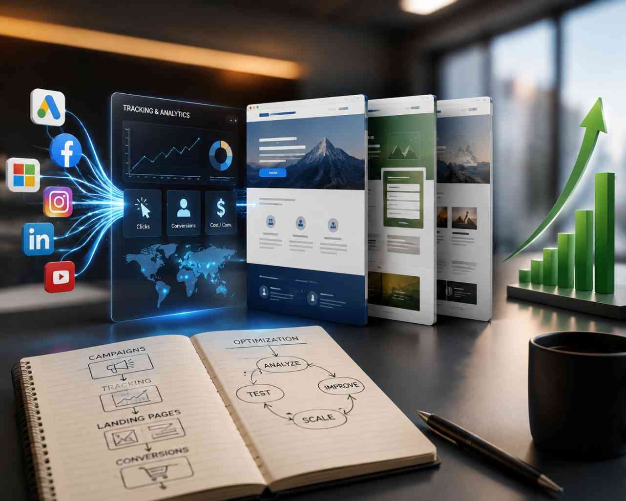 Why Tracking and Landing Pages Decide Whether the Account Can Scale